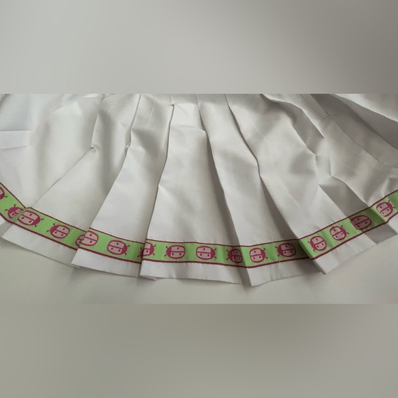 New White Lilly Pulitzer Tennis Skirt sz 14 Pleated Ladybugs Pickleball Summer - Picture 3 of 16